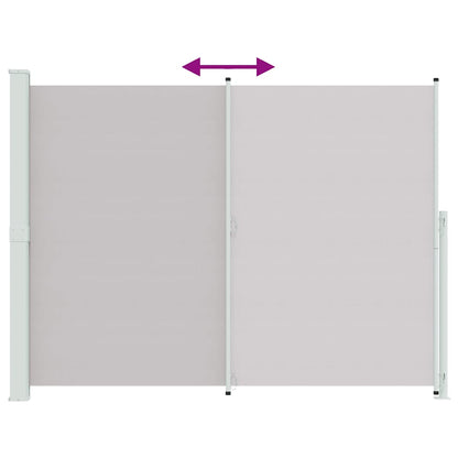 Patio Retractable Side Awning 220x314 cm Grey