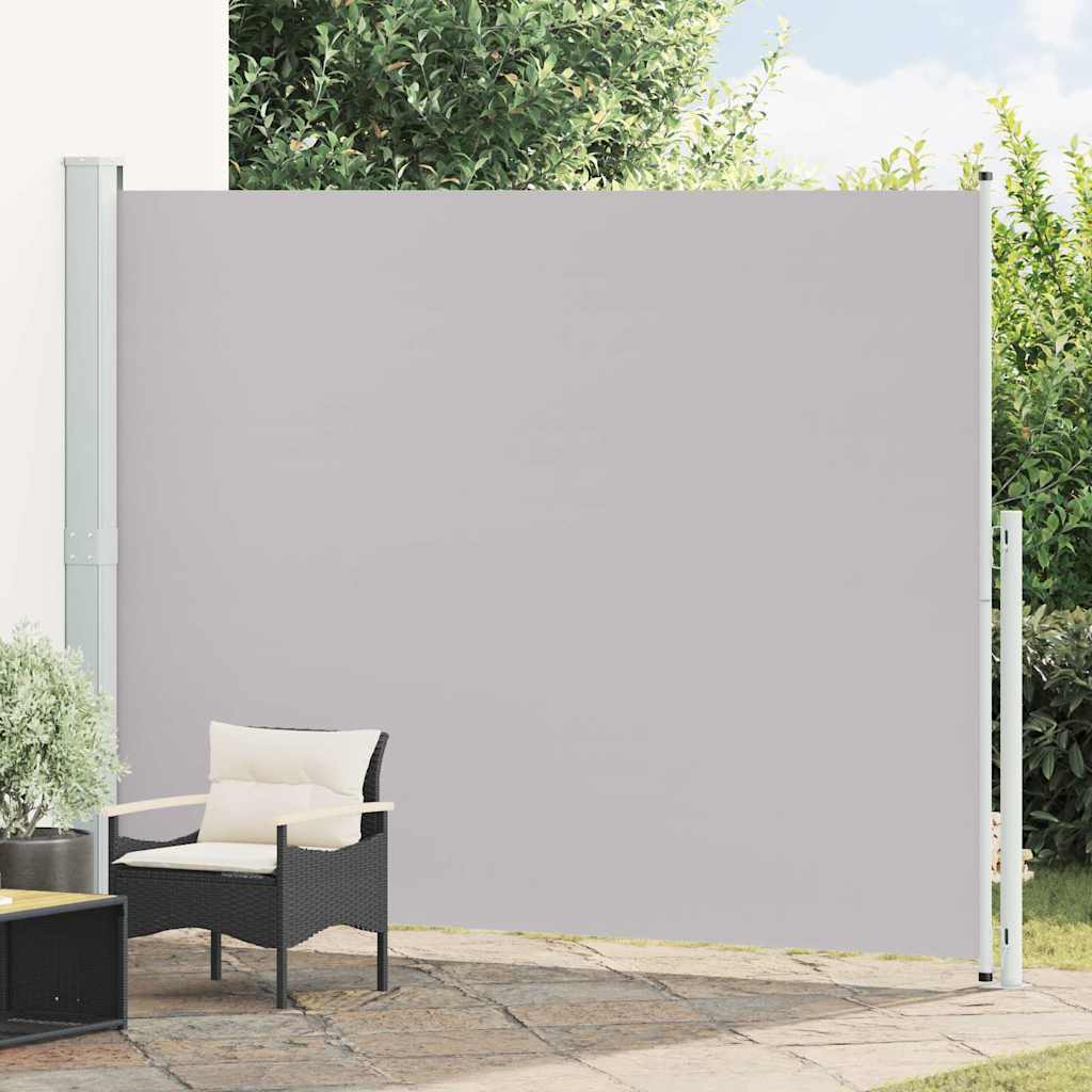 Patio Retractable Side Awning 220x314 cm Grey