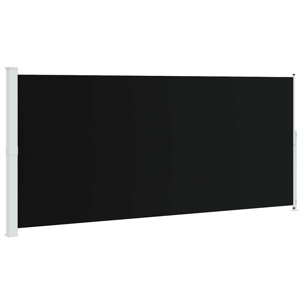 Patio Retractable Side Awning 220x500 cm Black