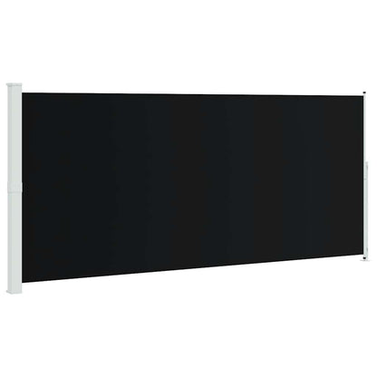 Patio Retractable Side Awning 220x514 cm Black