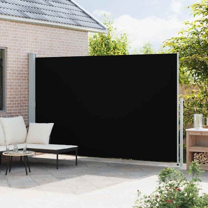 Patio Retractable Side Awning 220x514 cm Black