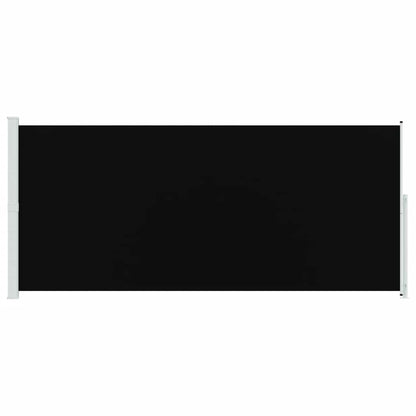 Patio Retractable Side Awning 220x514 cm Black