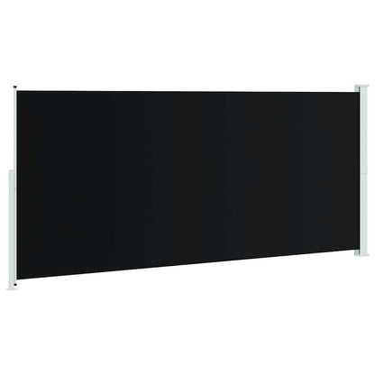 Patio Retractable Side Awning 220x500 cm Black
