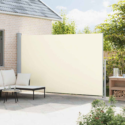 Patio Retractable Side Awning 220x500 cm Cream