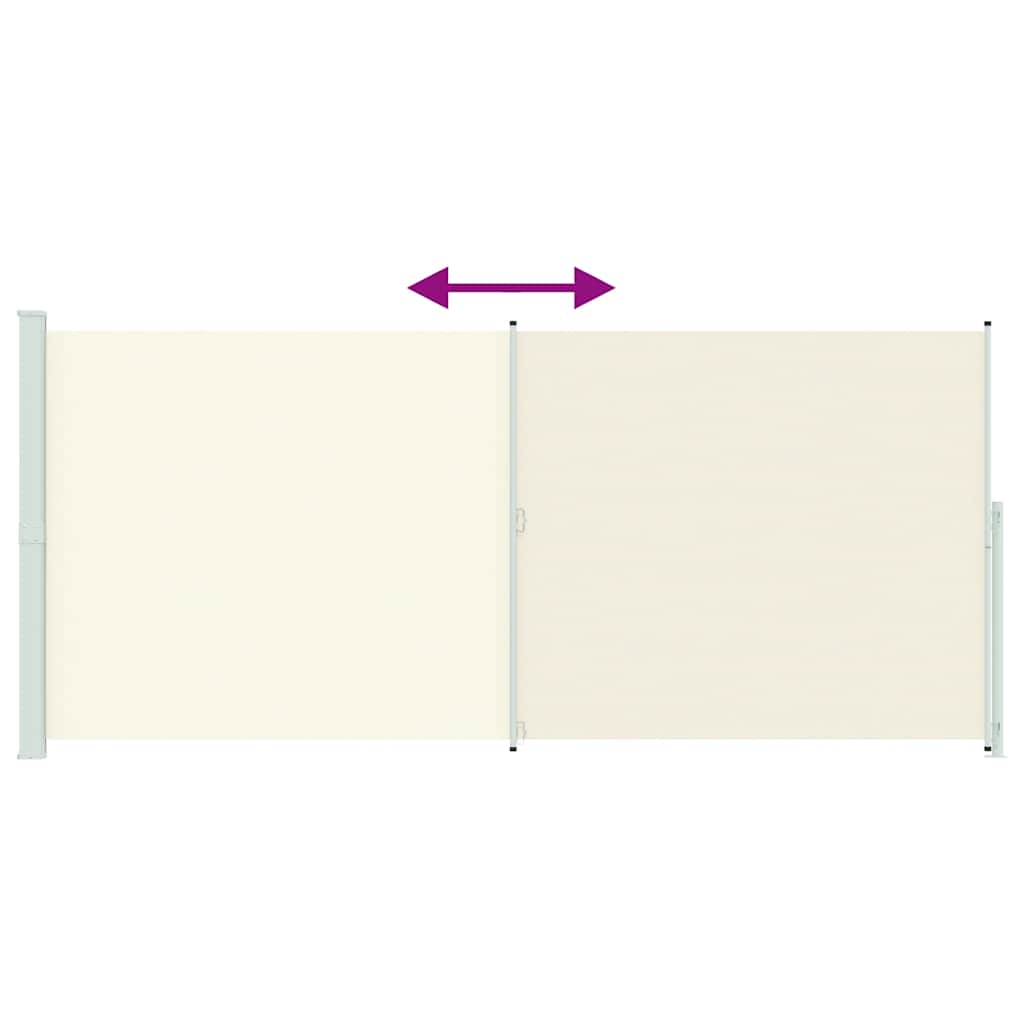 Patio Retractable Side Awning 220x500 cm Cream