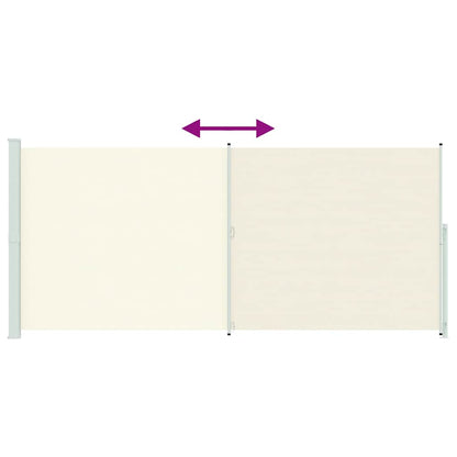 Patio Retractable Side Awning 220x500 cm Cream