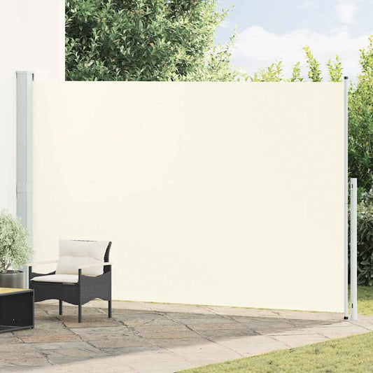Patio Retractable Side Awning 220x500 cm Cream