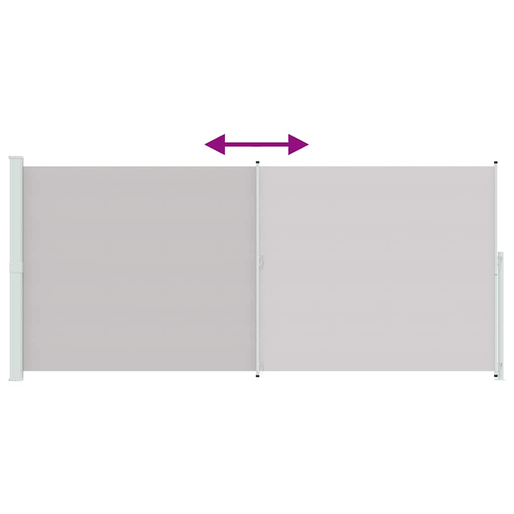 Patio Retractable Side Awning 220x500 cm Grey