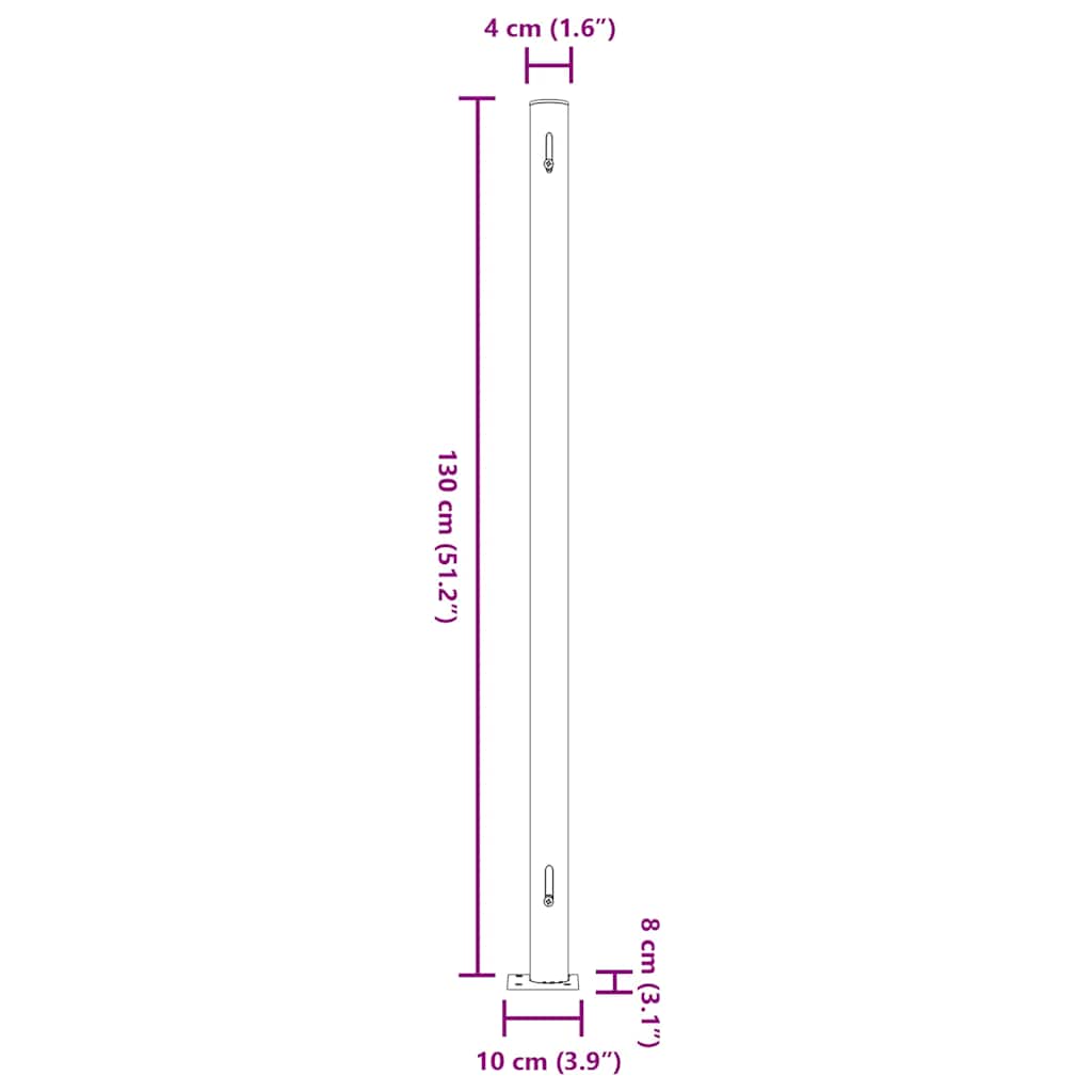 Patio Retractable Side Awning 220x500 cm Brown