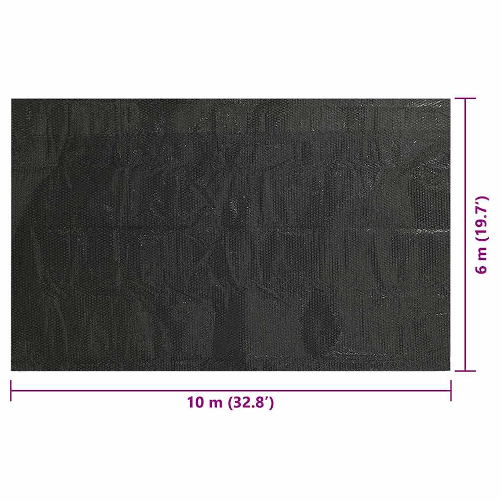 Rectangular Pool Cover 1000x600 cm PE Black