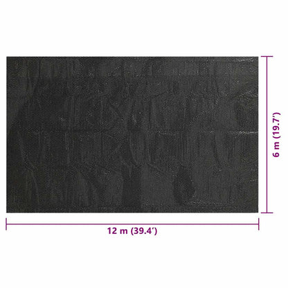 Rectangular Pool Cover 1200x600 cm PE Black