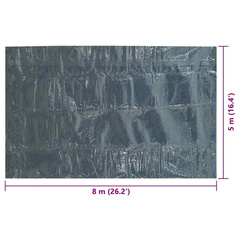 Pool Cover | Black and blue | Polyethylene film with air chambers