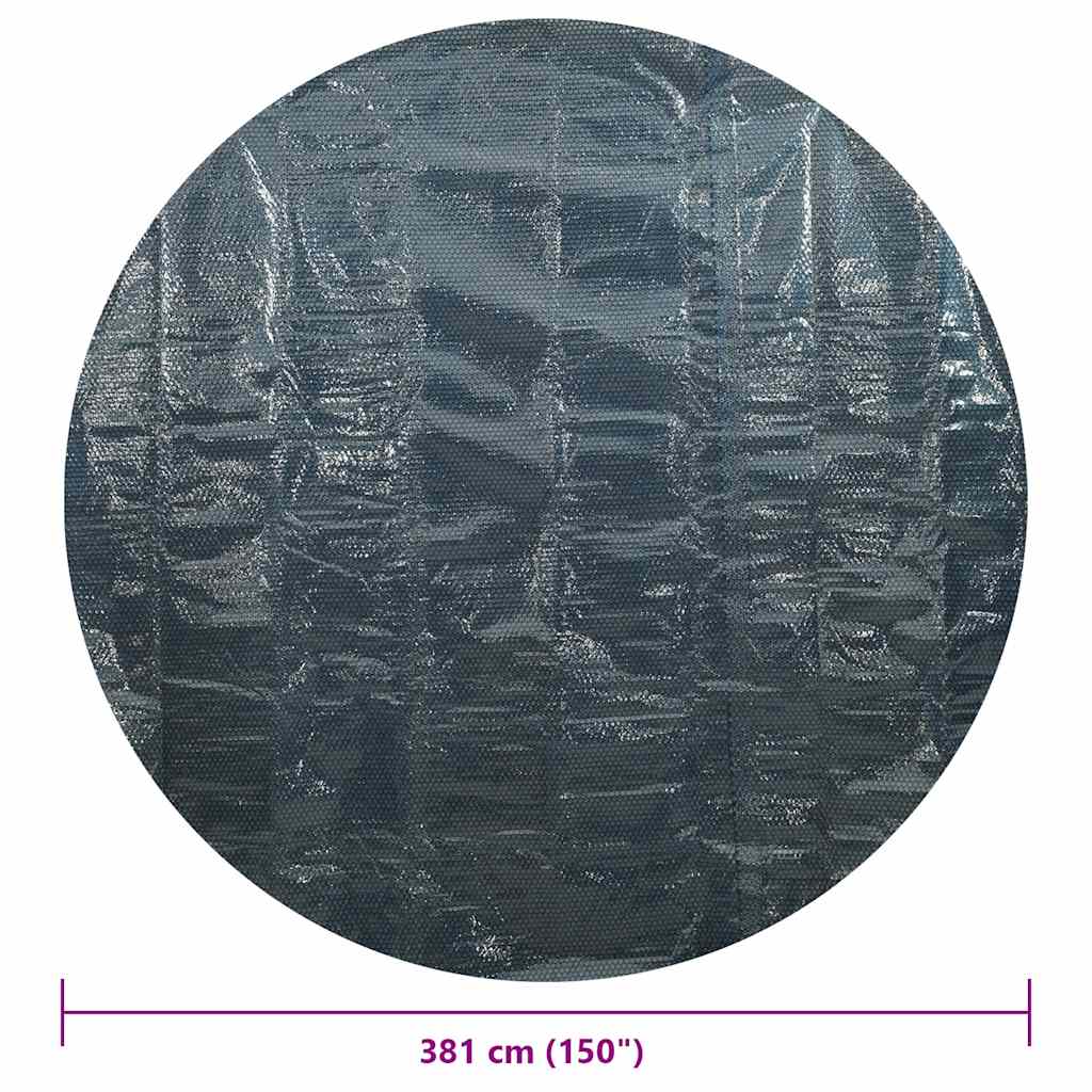 Floating PE Solar Pool Film 381 cm Black and Blue