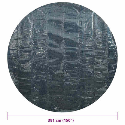 Floating PE Solar Pool Film 381 cm Black and Blue