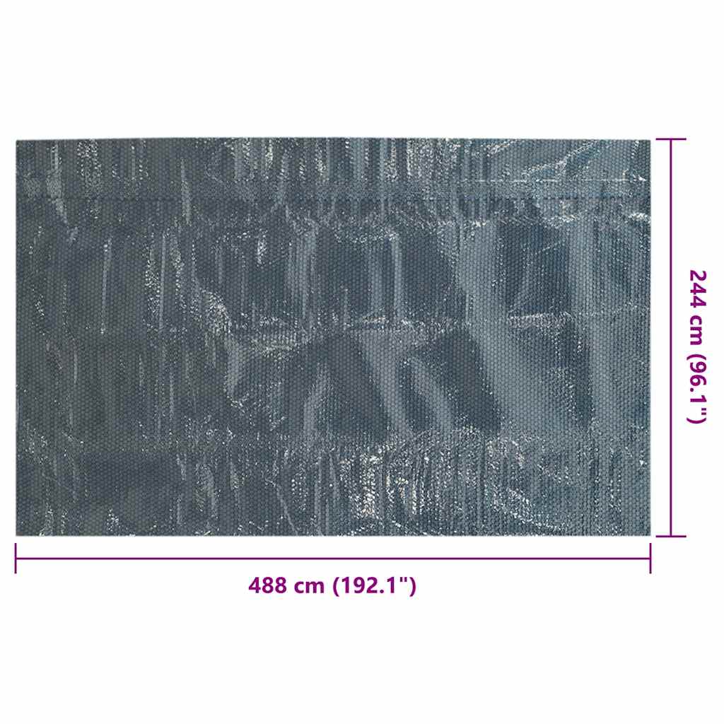 Pool Cover | Black and Blue | Thick PE film with air chambers | Large