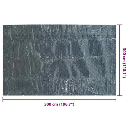 Floating PE Solar Pool Film 500x300 cm Black and Blue