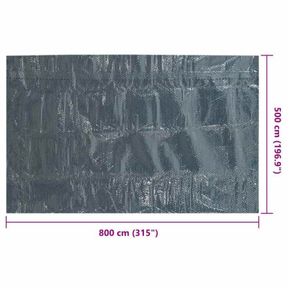 Floating PE Solar Pool Film 800x500 cm Black and Blue