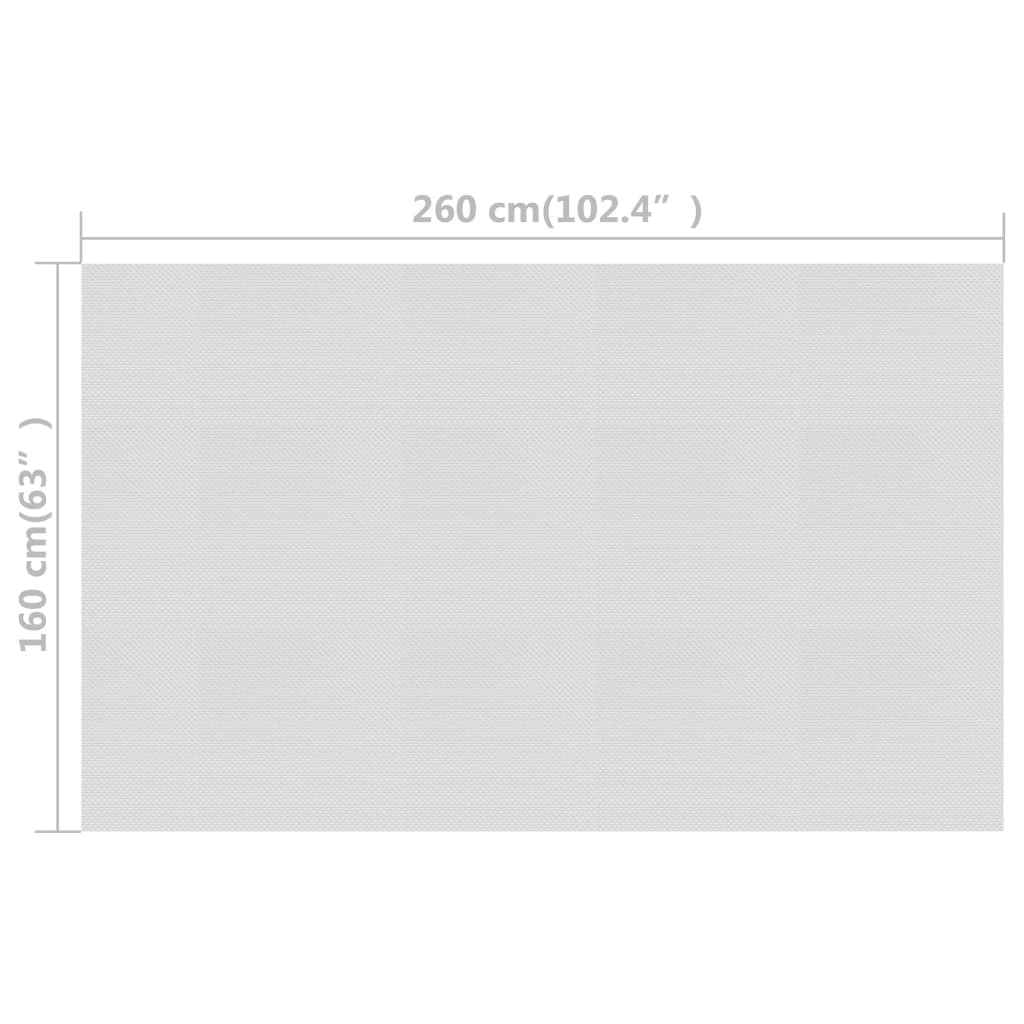 Floating PE Solar Pool Film 260x160 cm Grey