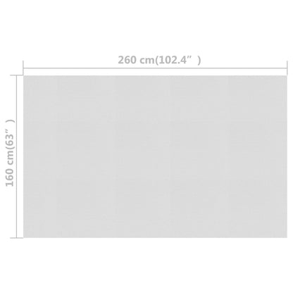 Floating PE Solar Pool Film 260x160 cm Grey
