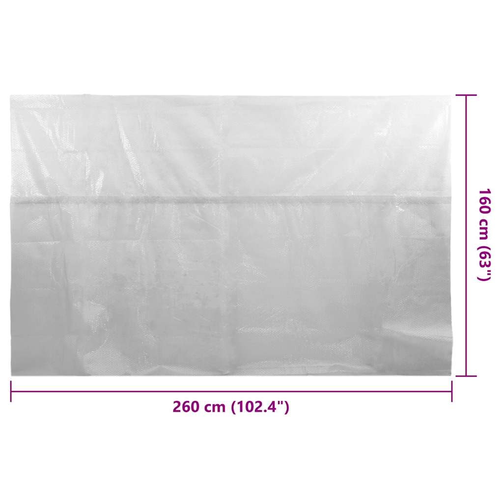 Floating PE Solar Pool Film 260x160 cm Grey