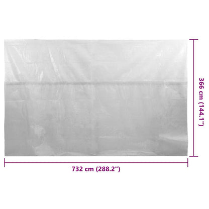 Floating PE Solar Pool Film 732x366 cm Grey