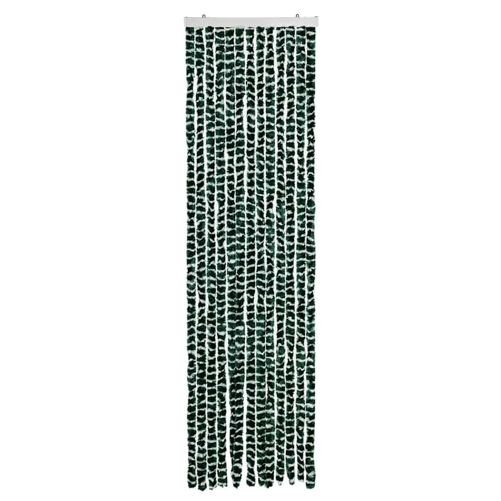 Insect Curtain Green and White 56x185 cm Chenille