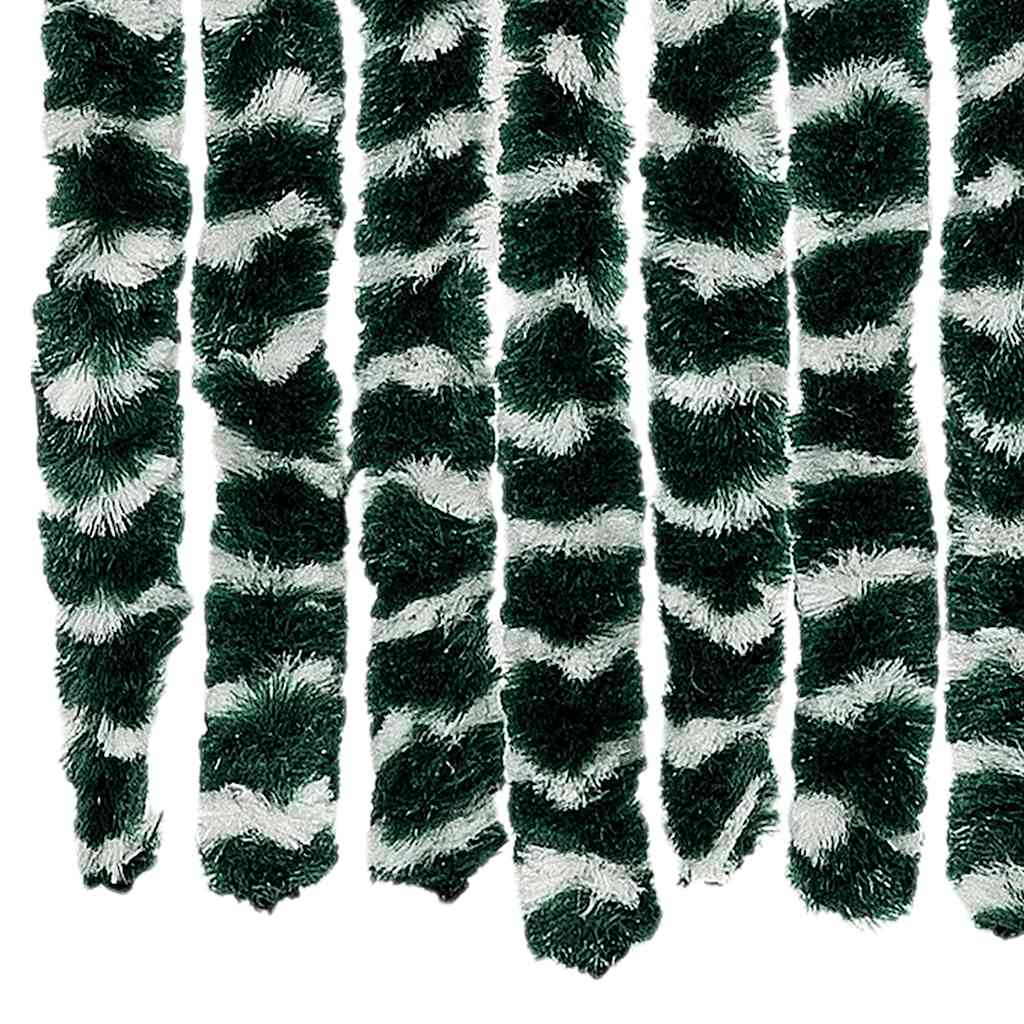 Insect Curtain Green and White 56x185 cm Chenille
