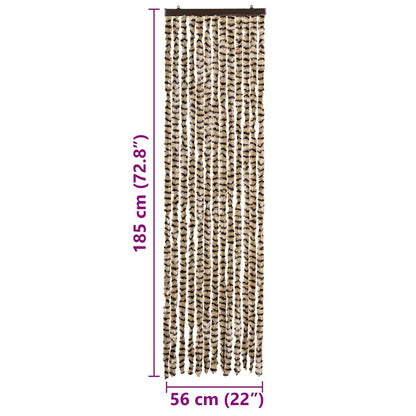 Insect Curtain Beige and Brown 56x185 cm Chenille