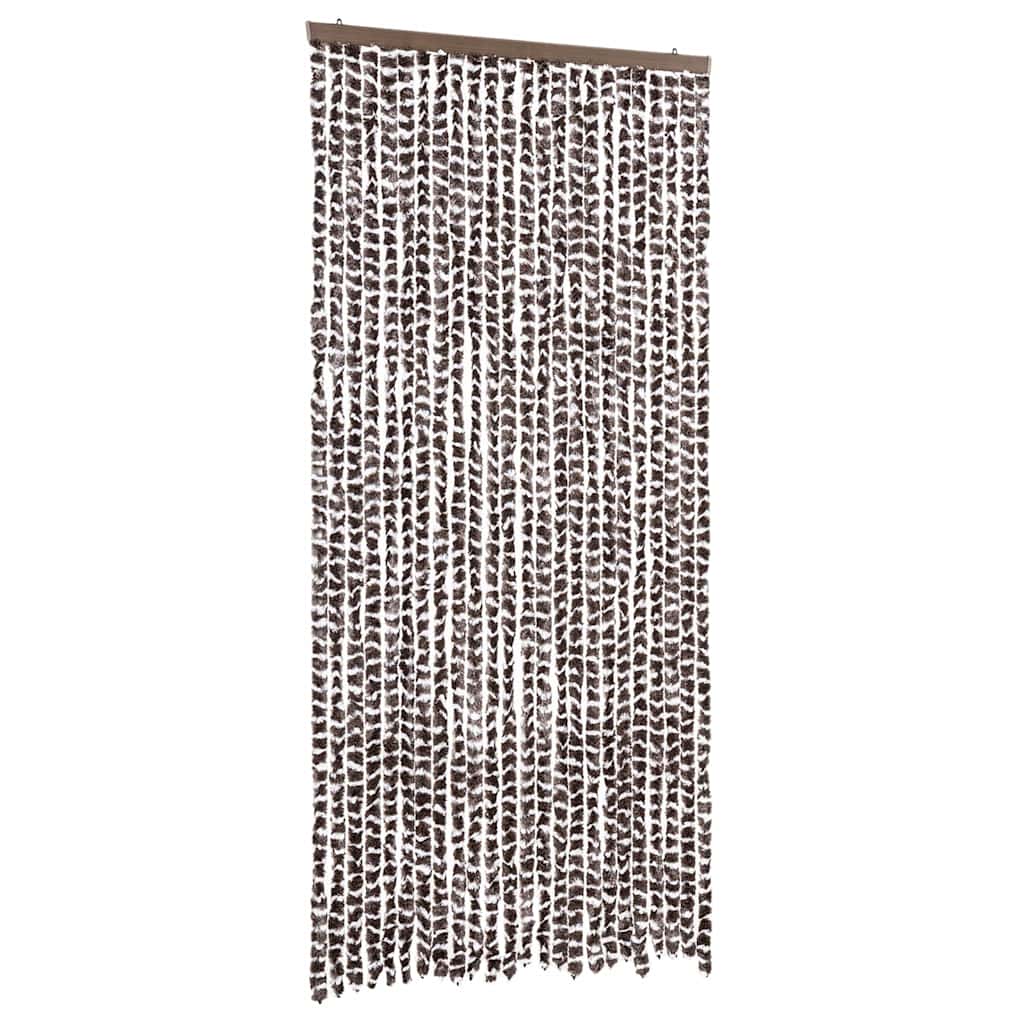325453 vidaXL Insect Curtain Brown and White 100x220 cm Chenille
