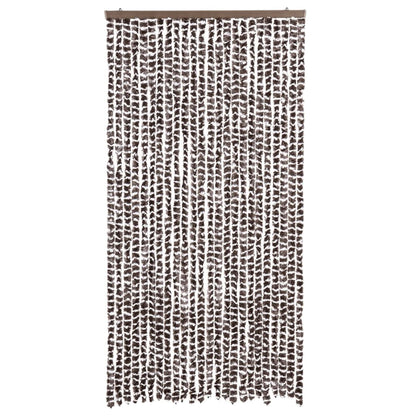 Insect Curtain Brown and White 100x220 cm Chenille