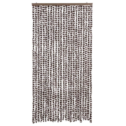 325453 vidaXL Insect Curtain Brown and White 100x220 cm Chenille