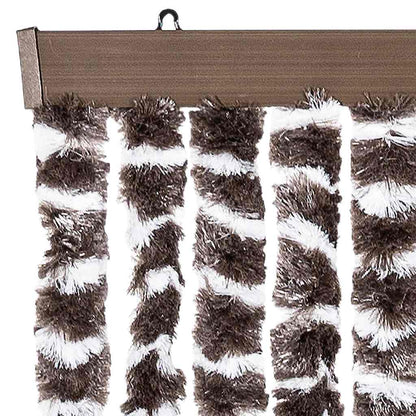 325453 vidaXL Insect Curtain Brown and White 100x220 cm Chenille