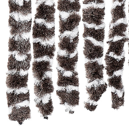 Insect Curtain Brown and White 100x220 cm Chenille