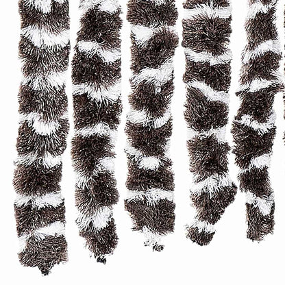 325453 vidaXL Insect Curtain Brown and White 100x220 cm Chenille