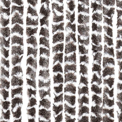 325453 vidaXL Insect Curtain Brown and White 100x220 cm Chenille