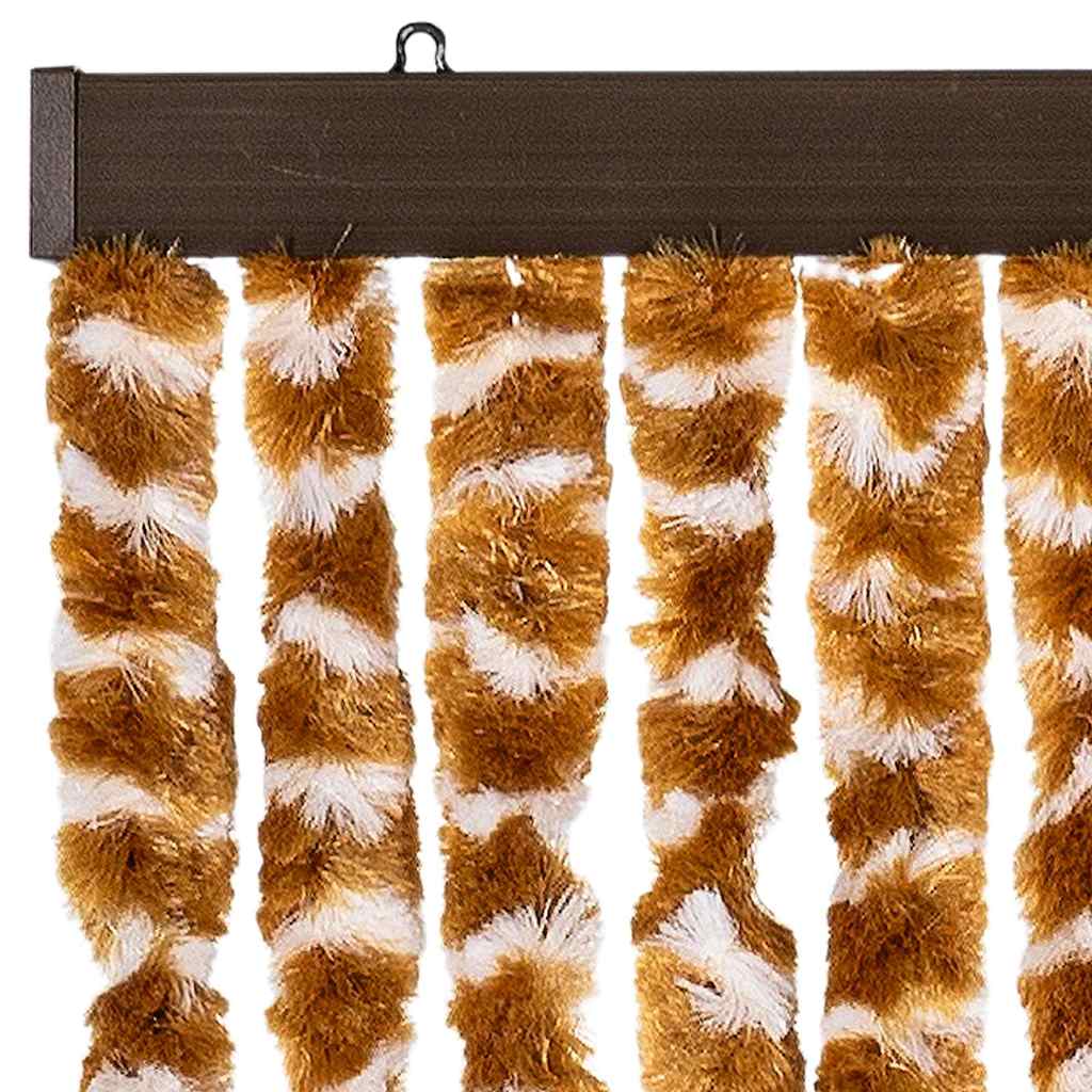 Insect Curtain Ochre and White 56x185 cm Chenille