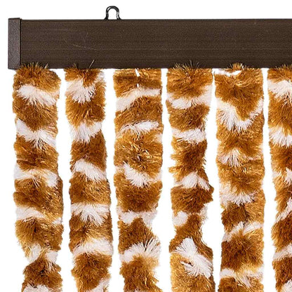 Insect Curtain Ochre and White 56x185 cm Chenille