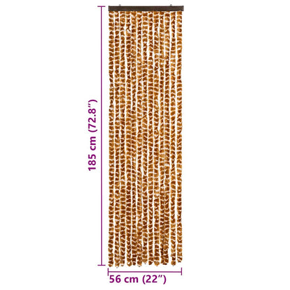 Insect Curtain Ochre and White 56x185 cm Chenille