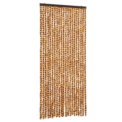 325458 vidaXL Insect Curtain Ochre and White 90x220 cm Chenille
