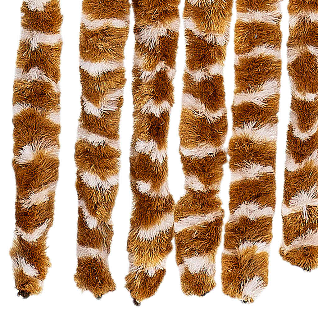 325458 vidaXL Insect Curtain Ochre and White 90x220 cm Chenille