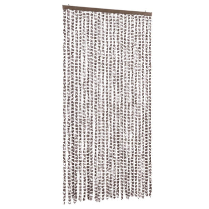 Insect Curtain Taupe and White 100x220 cm Chenille