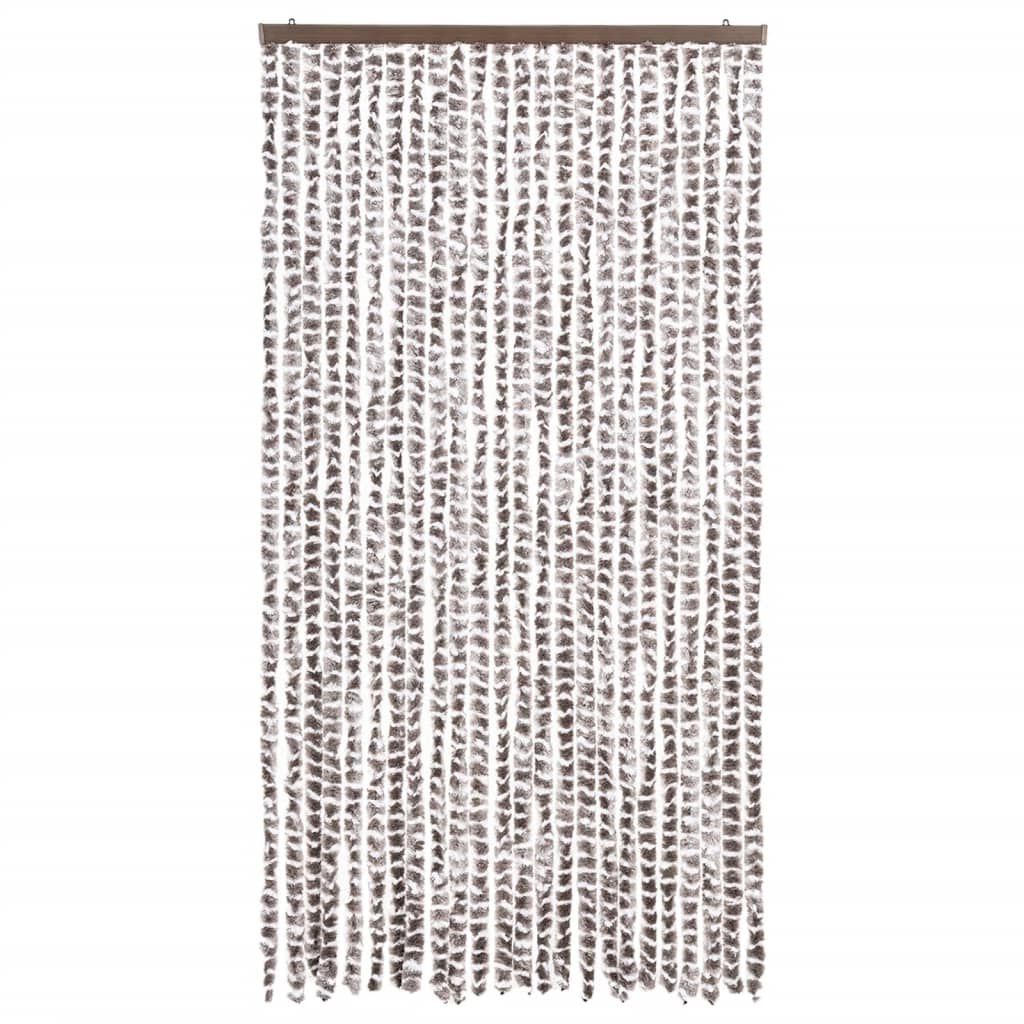 Insect Curtain Taupe and White 100x220 cm Chenille