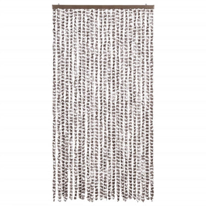Insect Curtain Taupe and White 100x220 cm Chenille