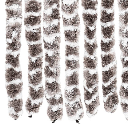 Insect Curtain Taupe and White 100x220 cm Chenille