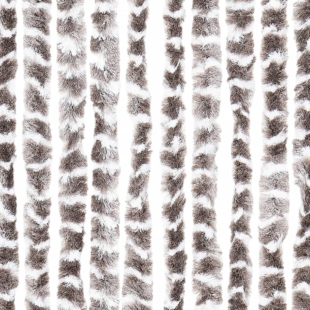 Insect Curtain Taupe and White 100x220 cm Chenille