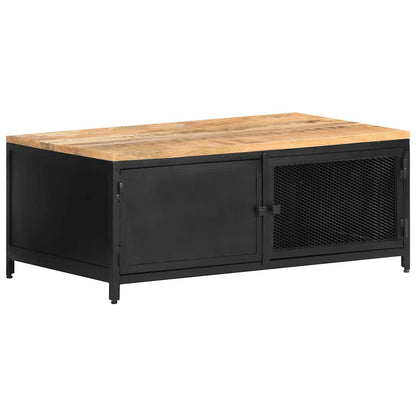 323136 vidaXL Coffee Table 90x50x37 cm Solid Rough Mango Wood