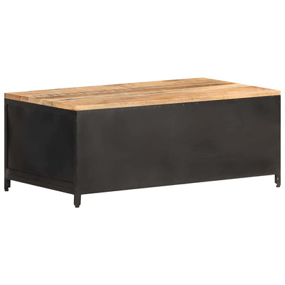 323136 vidaXL Coffee Table 90x50x37 cm Solid Rough Mango Wood