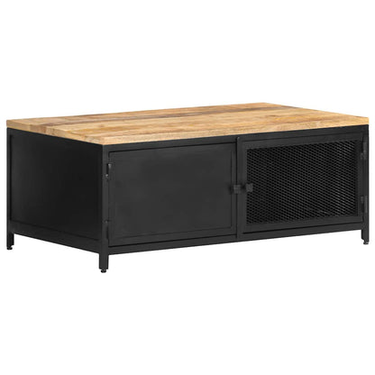 323136 vidaXL Coffee Table 90x50x37 cm Solid Rough Mango Wood
