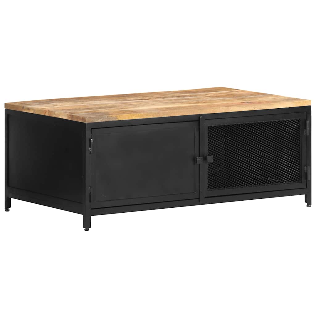 323136 vidaXL Coffee Table 90x50x37 cm Solid Rough Mango Wood