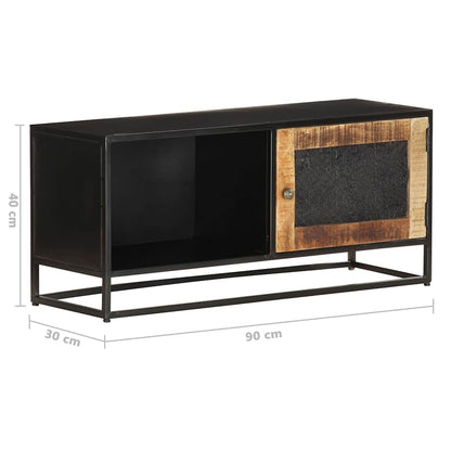 323150 vidaXL TV Cabinet 90x30x40 cm Rough Mango Wood